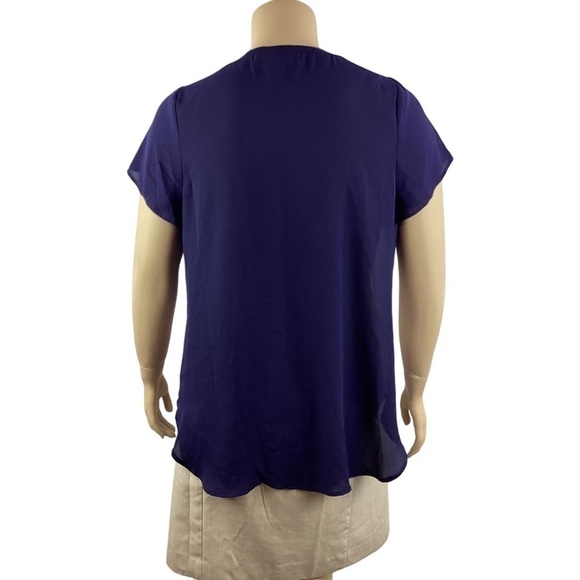 Lane Bryant Top Size 14/16 Blue Multicolor Abstract Print - Picture 5 of 6